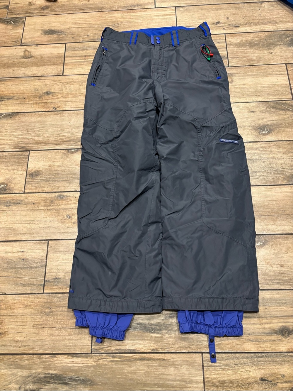 Vintage Adidas Equipment EQT Blue Grey Snow Ski Board Cargo Pants Size Medium